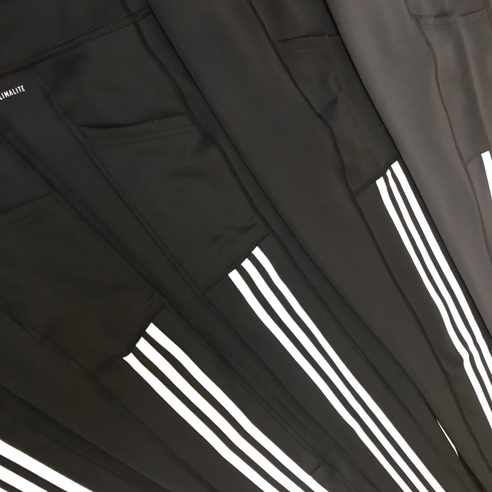 Adidas 3 Stripe 7/8 large pocket leggings/tights - Picture 3 of 7